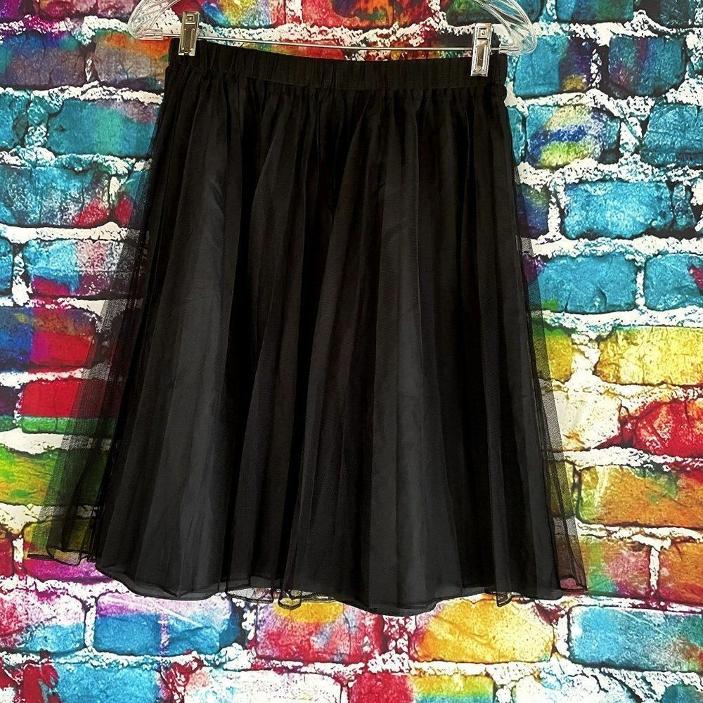 Black Tull Ballerina Goth Wednesday Addams Skirt Size Medium